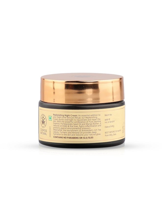 Replenishing Night Cream - Jasmine & Pomegranate Drench - 50Gm