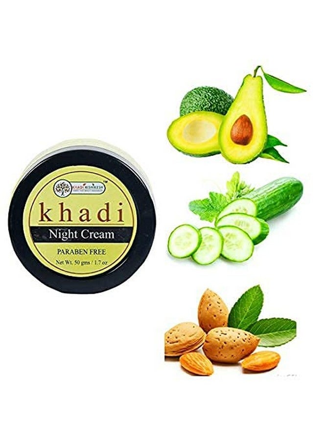 Ayurvedic Night Face Cream,Reduce Fine Lines & Wrinkles Slow Down Signs Of Ageing ,Daily Glowing Skin,Younger-Brightening,Unisex-Pack Of 2 X 50 Gm (100Gm)With Nailcutter Free