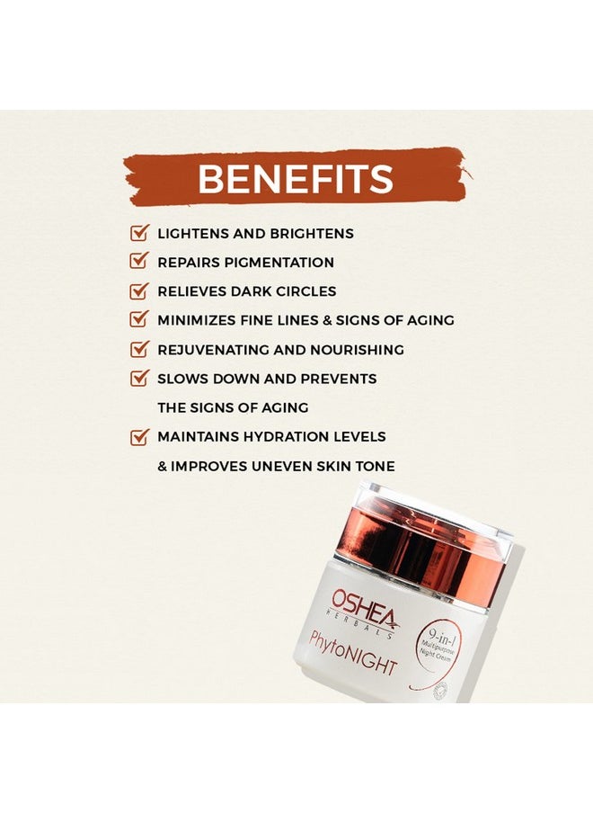 Herbals Phytonight Face Cream For All Skin Types | Improves Uneven Skin Tone With Maintained Hydration, Minimizes Fine Lines & Signs Of Aging Enriched With Soyabean & Bearberry Extract 50 G