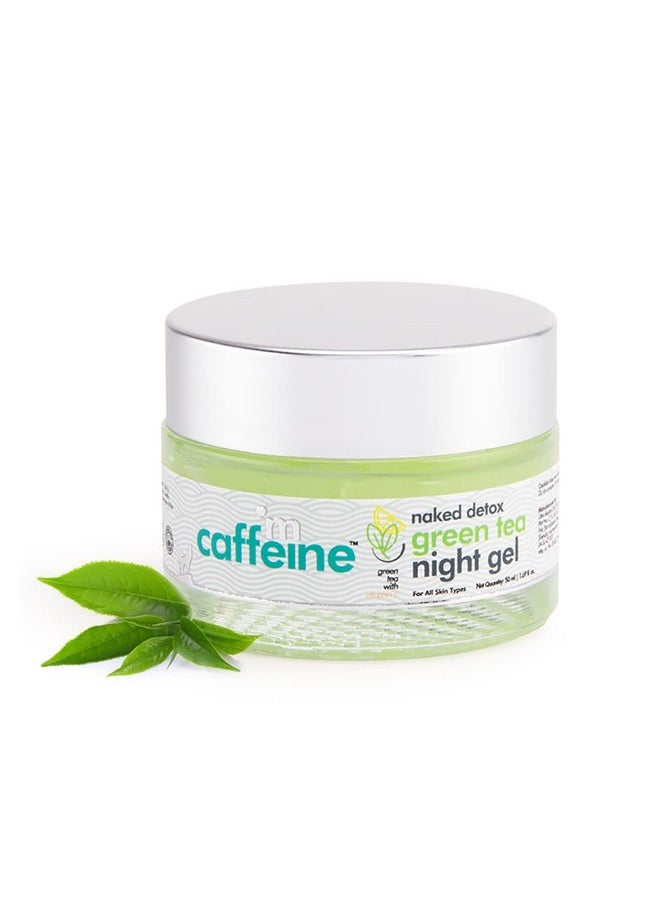 Night Cream Gel For Reducing Fine Lines & Wrinkles | For Women & Men With Green Tea, Vitamin C & Hyaluronic Acid | All Skin Types | Gel Based - 50Ml