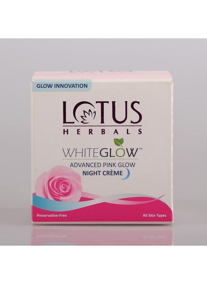 Whiteglow Advanced Pink Glow Night Cream | Intense Hydration | Preservative Free | For All Skin Types | 50G