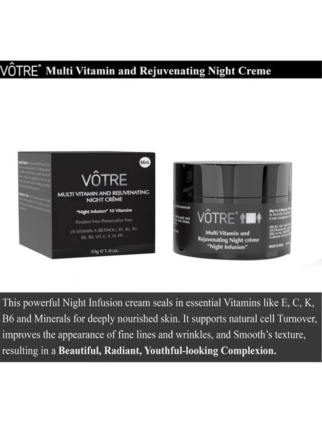 Mini Multi Vitamin And Rejuvenating Night Crème Night Infusion 10 Vitamins, 30Gms