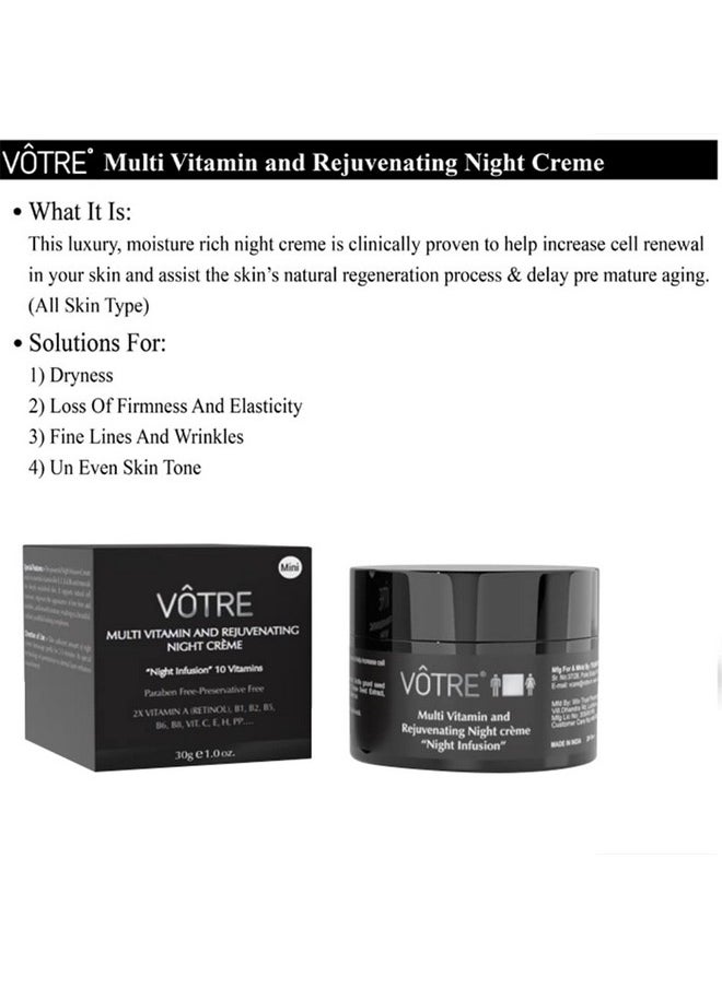 Mini Multi Vitamin And Rejuvenating Night Crème Night Infusion 10 Vitamins, 30Gms