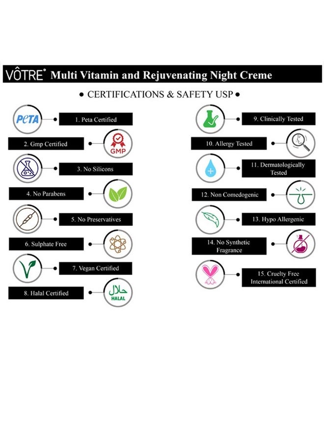 Mini Multi Vitamin And Rejuvenating Night Crème Night Infusion 10 Vitamins, 30Gms