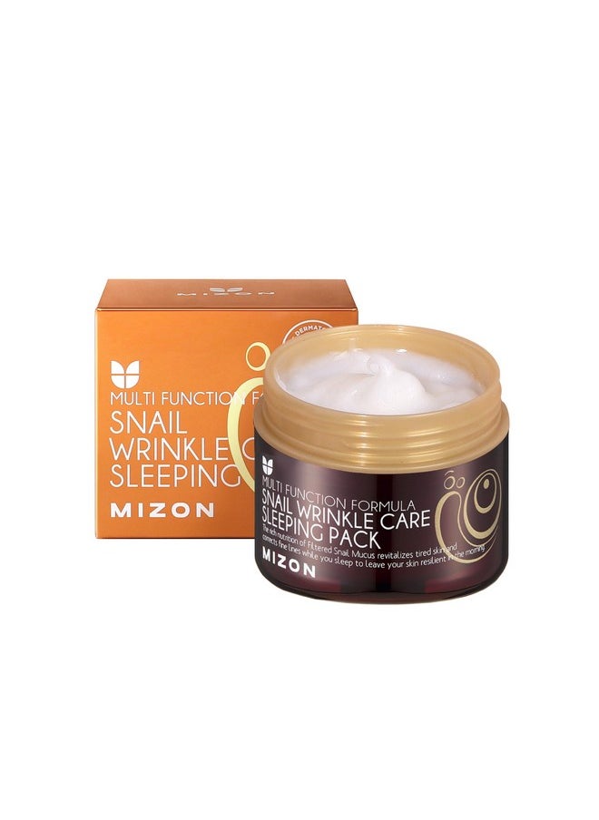 Snail Wrinkle Care Sleeping Pack, Overnight Mask, For Damaged Skin, Deep Nourishing, Special Night Care, Snail Mucin, Soothing Effect (80Ml)