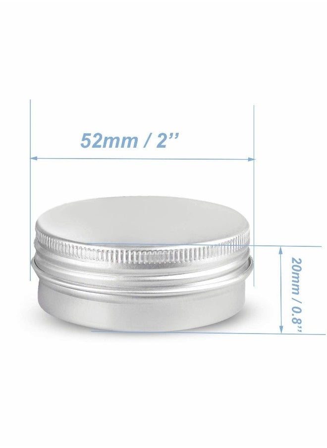 Round Aluminum Metal Tin Storage, 24 Pcs Jar Containers with Secure Screw Top Lids