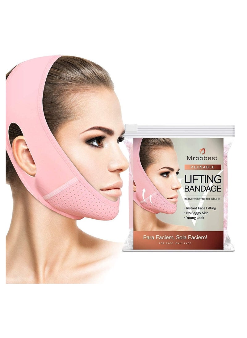 ParaFaciem Reusable V Line Mask Facial Slimming Strap Double Chin Reducer Chin Up Mask Face Lifting Belt V Shaped Slimming Face Mask