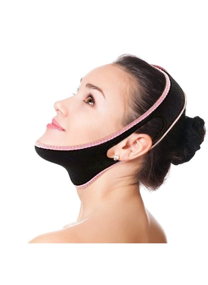 V Line Lifting Mask Slimming Double Chin Reducer Chin Lifting Belt Sagging Skin Face Lift V Shaped Contour Tightening Strap Reusable Anti-Wrinkle Chin Up Patch