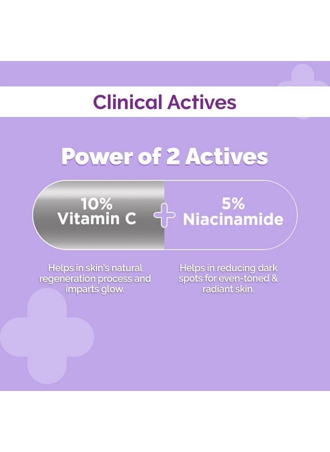 C-Cinamide Radiance Vitamin C Serum With 10% Vitamin C & 5% Niacinamide For Glowing & Spotless Skin - 30Ml