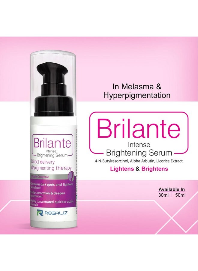 Brilante Intense Brightening Serum | Advanced Dark Spot & Hyperpigmentation Treatment | Evens Skin Tone, Reduces Acne Scars | 30Ml -Pack Of 2