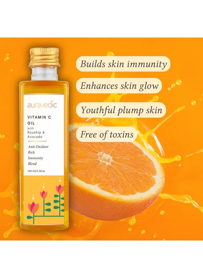 Vitamin C Serum Oil Face Serum For Women Men 100 Ml Vitamin C Oil Face Moisturizer With Avocado Oil Grapeseed Oil Almond Oil Vitamin E