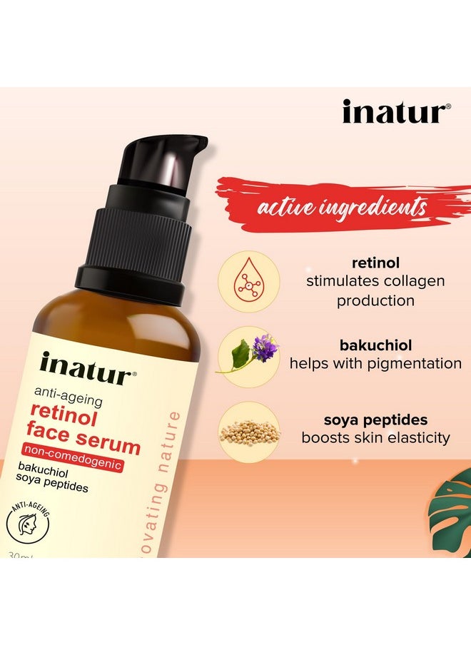 Retinol Serum For Face With Bakuchiol | Anti-Ageing| Reduces Fine Lines & Wrinkles| 30Ml