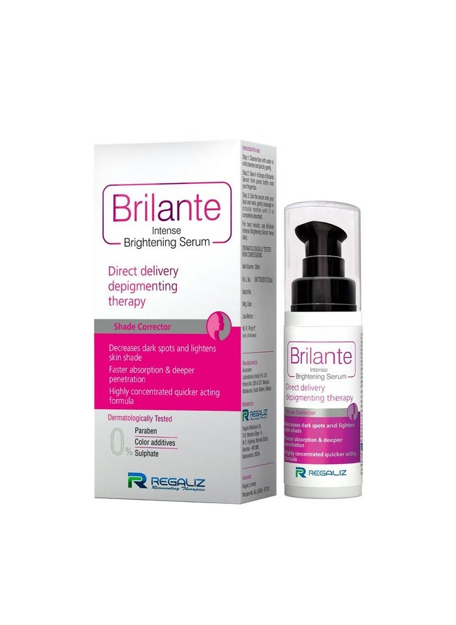 Brilante Intense Brightening Serum | Advanced Dark Spot & Hyperpigmentation Treatment | Evens Skin Tone, Reduces Acne Scars, And Enhances Radiance | 50Ml