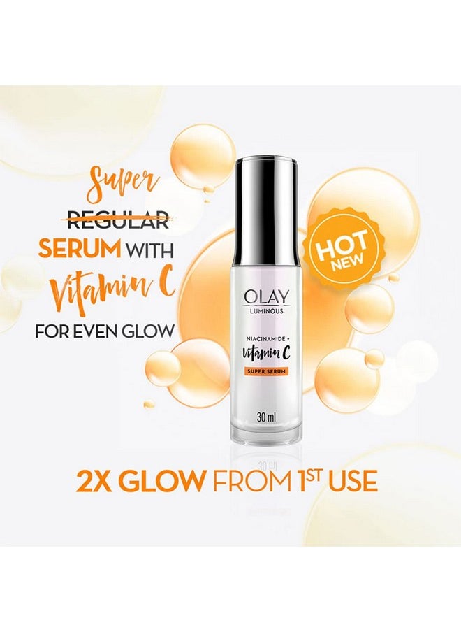 Face Serum | Clear And Even Skin | Fights Dullness And Provides Radiant Glow| Normal, Oily, Dry, Combination Skin | Paraben And Sulphate Free (30Ml, Vitamin C)