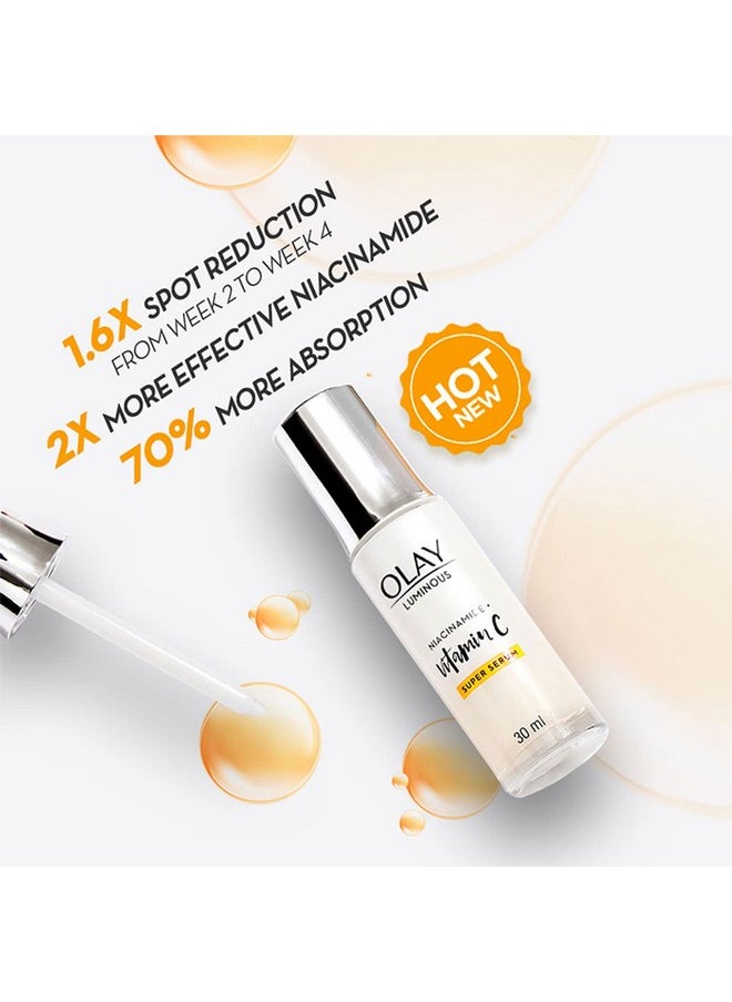 Face Serum | Clear And Even Skin | Fights Dullness And Provides Radiant Glow| Normal, Oily, Dry, Combination Skin | Paraben And Sulphate Free (30Ml, Vitamin C)