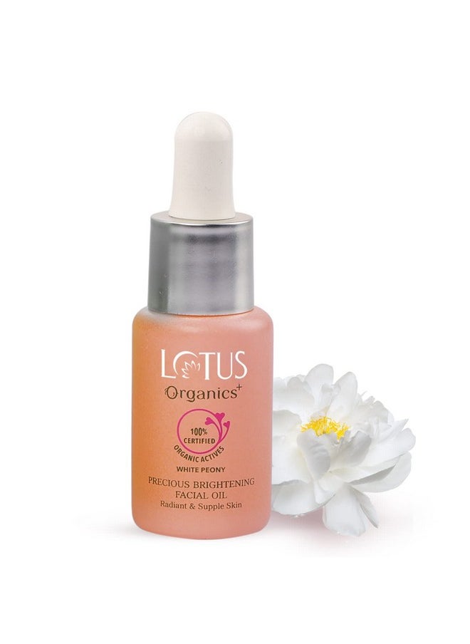 Precious Brightening Face Oil | 100% Organic White Peony | Sulphate & Paraben Free | All Skin Types | 15Ml