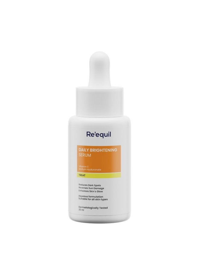 Re'Equil Daily Brightening Serum|Vitamin C Serum|Reduces Dark Spots|Reverses Sun Damage|Enhances Skin'S Glow|For All Skin Types|25 Ml