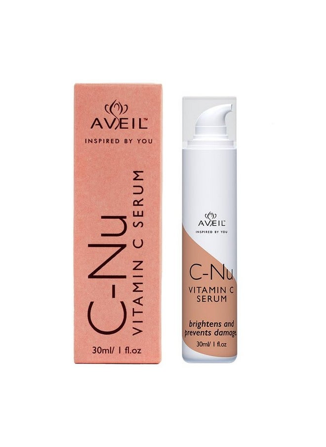 C-Nu Vitamin C Face Serum - 30Ml | Skin Rejuvenation | Hydrates & Improves Skin Texture | Vitamin C Face Serum For Radiant Glowing Skin | Lightens Hyperpigmentation & Dark Spots | All Skin Types