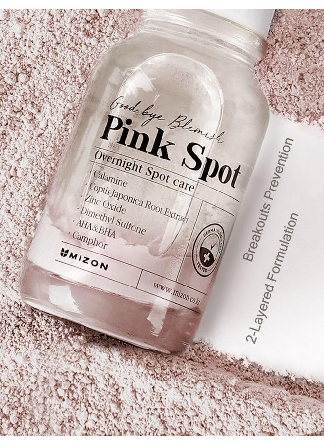 Pink Spot,Overnight Spot Care, Night Pimple Care, Product With Calamine, Aha, Bha, Acne Treatment, Breakout Treatment, Spot Treatment - (19Ml)