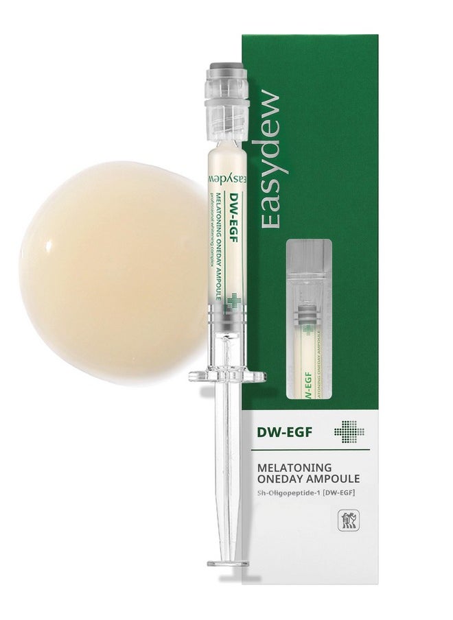 Dw-Egf Melatoning One-Day Ampoule - Dark Spot Correcting Korean Facial Serum For Uneven Skin Tone & Dull Skin With Egf, Glutathione, Niacinamide - Intensive Age-Defying Youthful Skincare, 1Ml