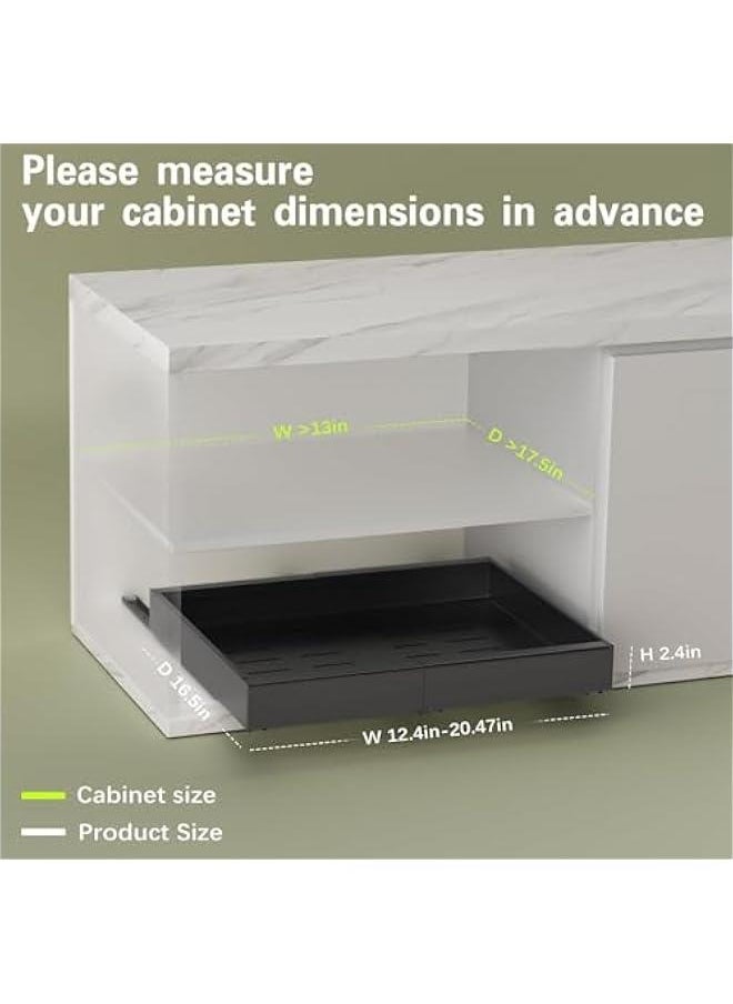 Expandable Pull-Out Cabinet Storage Drawers, Ready-To-Use Pull-Out Drawers For Kitchen Cabinets, Suitable For Kitchen Pantry Organization, Adjustable Width