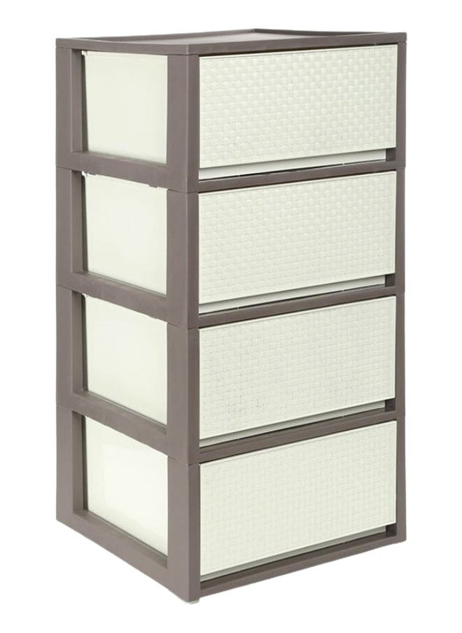 Saan 4-Tier Drawer, White & Grey