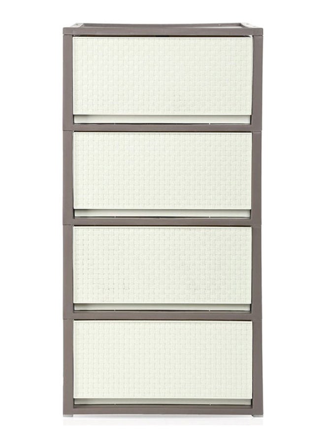 Saan 4-Tier Drawer, White & Grey