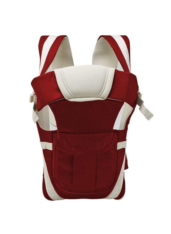 4-In-1 Adjustable Baby Carrier Cum Kangaroo Bag/Baby Carry Sling/Back/Front Carrier For Baby With Safety Belt And Buckle Straps For 0-18 Months (Maroon), Kid