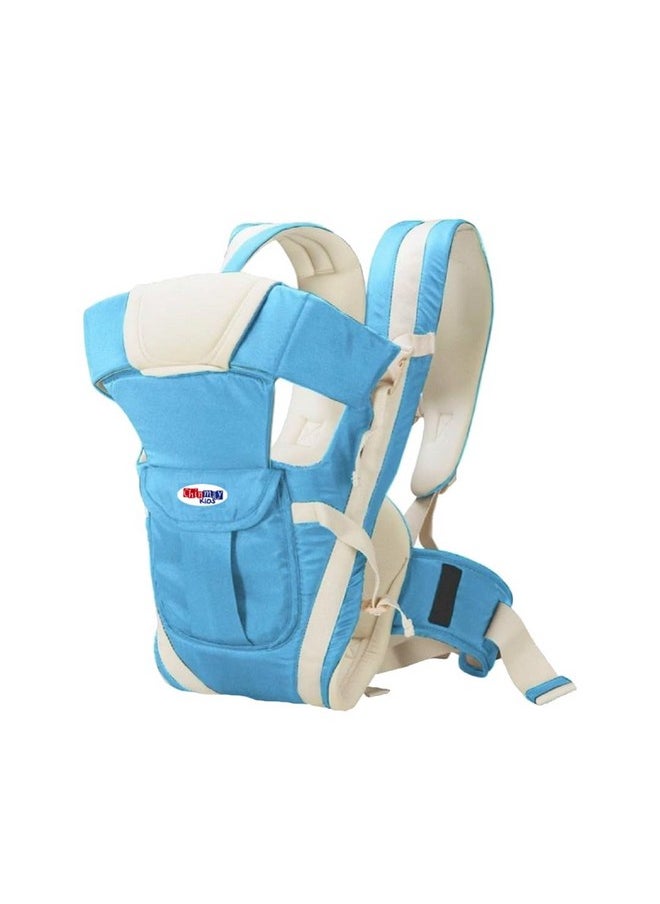 Adjustable Baby Carrier Cum Kangaroo Bag/Baby Carry Sling/Back/Front Carrier For Baby With Safety Belt And Buckle Straps For 0-18 Months Baby (Baby Blue), Toddler