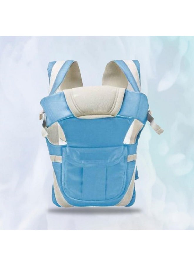 Adjustable Baby Carrier Cum Kangaroo Bag/Baby Carry Sling/Back/Front Carrier For Baby With Safety Belt And Buckle Straps For 0-18 Months Baby (Baby Blue), Toddler