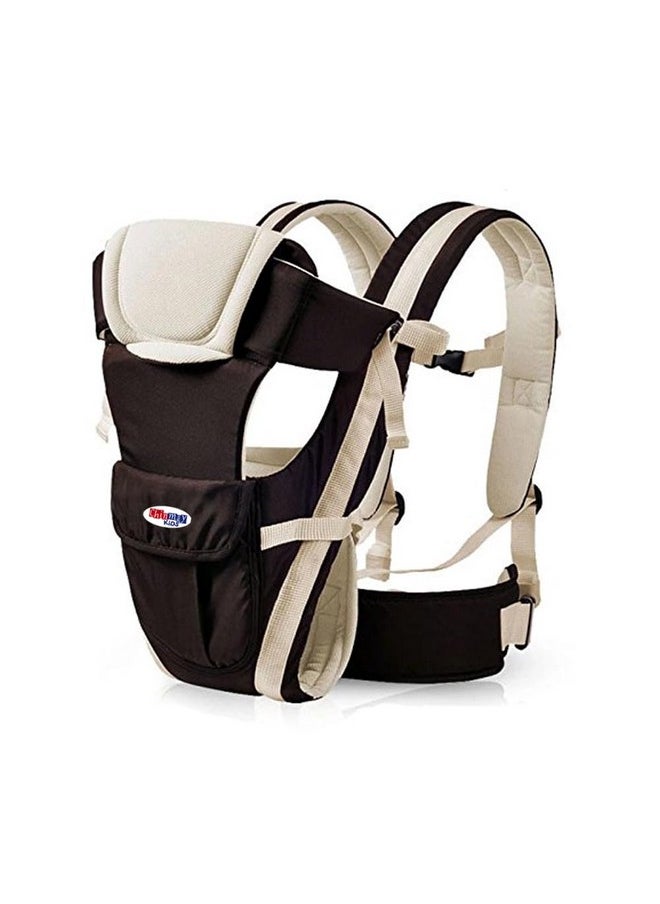 Adjustable Baby Carrier Cum Kangaroo Bag/Baby Carry Sling/Back/Front Carrier For Baby With Safety Belt And Buckle Straps For 0-18 Months Baby (Brown), Toddler