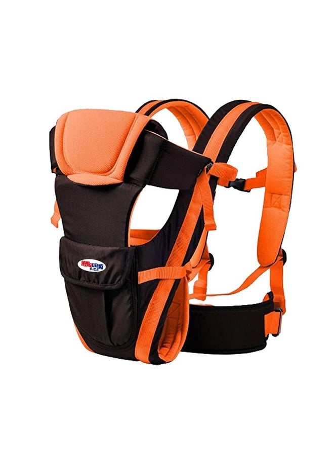 Adjustable Baby Carrier Cum Kangaroo Bag/Baby Carry Sling/Back/Front Carrier For Baby With Safety Belt And Buckle Straps For 0-18 Months Baby (Orange)