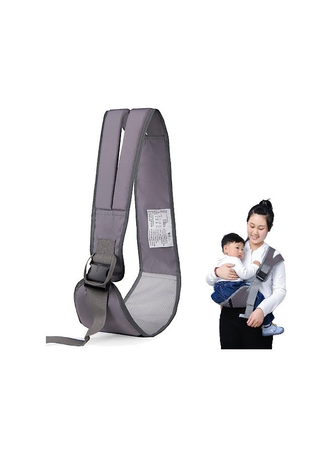 Soft Baby Carrier, Toddler Sling with Adjustable Comfortable Shoulder Straps, Portable Breathable Ergonomic Baby Sling for Newborn, Infant, Toddler (Grey)