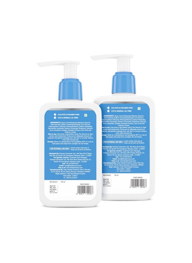 2% Niacinamide Oily Skin Cleanser For Sensitive, Oily & Combination Skin | Non-Irritant | 100% Soap-Free | Non-Drying | Gently Cleanses Makeup | Pack Of 2 | 250 Ml