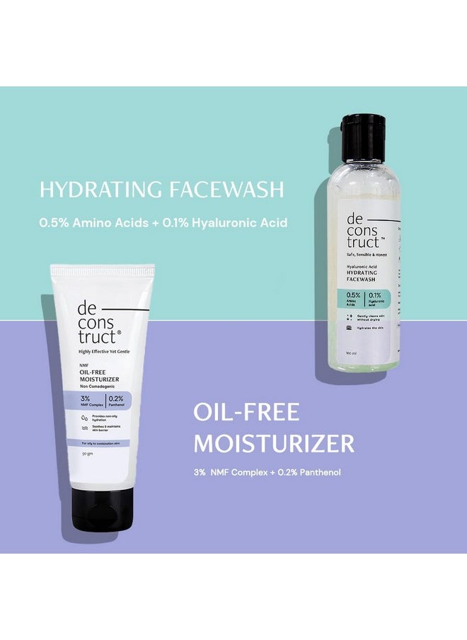 Daily Hydrating Duo - Hydrating Face Wash + Hydrating Face Moisturiser | Face Wash And Moisturizer Duo | Dry And Damaged Skin|