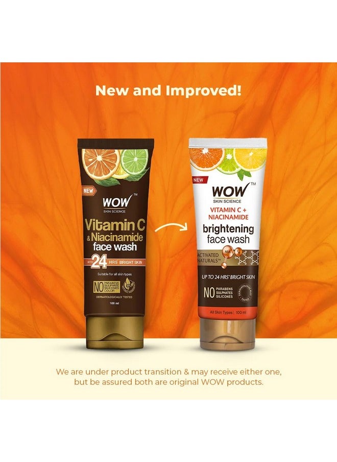 Brightening Vitamin C Face Wash - No Parabens, Sulphate, Silicones & Color - Pack Of 2 - Net Vol 200Ml