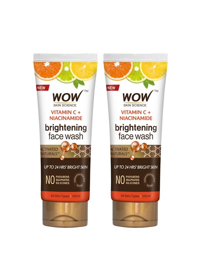 Brightening Vitamin C Face Wash - No Parabens, Sulphate, Silicones & Color - Pack Of 2 - Net Vol 200Ml