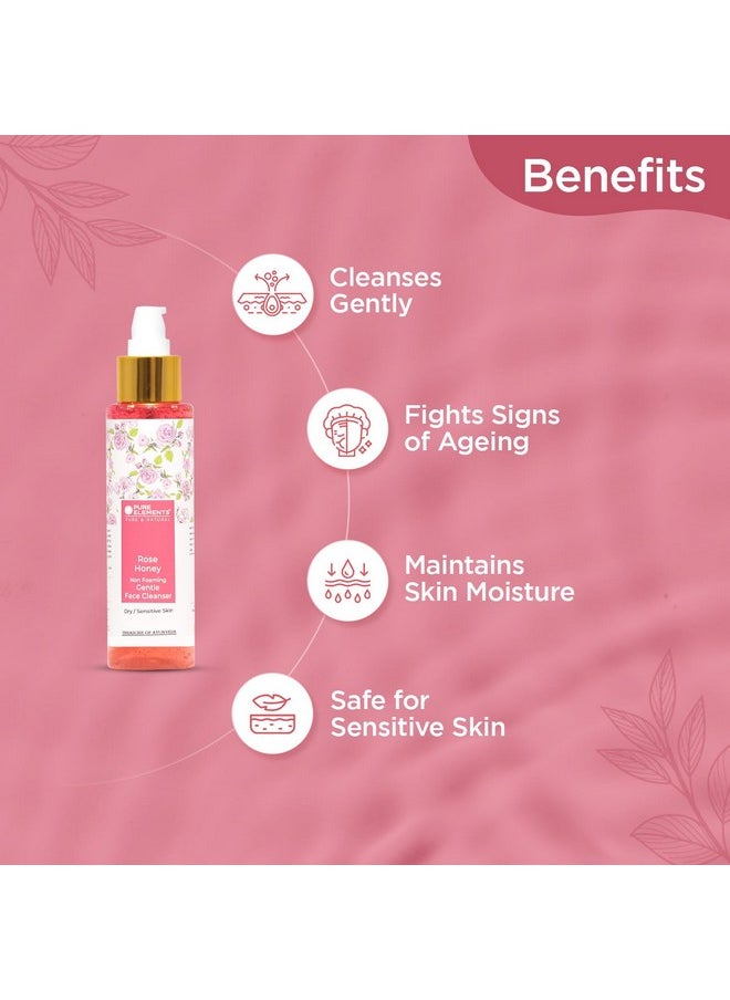 Rose Honey Non-Foaming Gentle Face Cleanser For Sensitive Skin For Dry To Normal/Sensitive Skin 100Ml