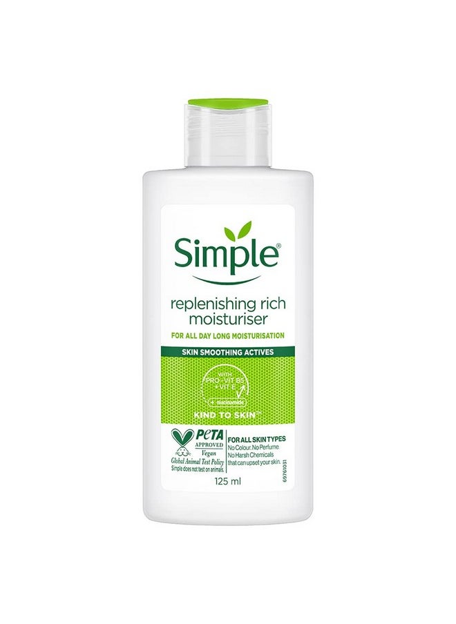 Kind To Skin Replenishing Rich Moisturiser| Face Cream For All Skin Types| Sensitive Skin, 125 Ml & Moisturising Facial Wash Facewash, No Soap 150 Ml