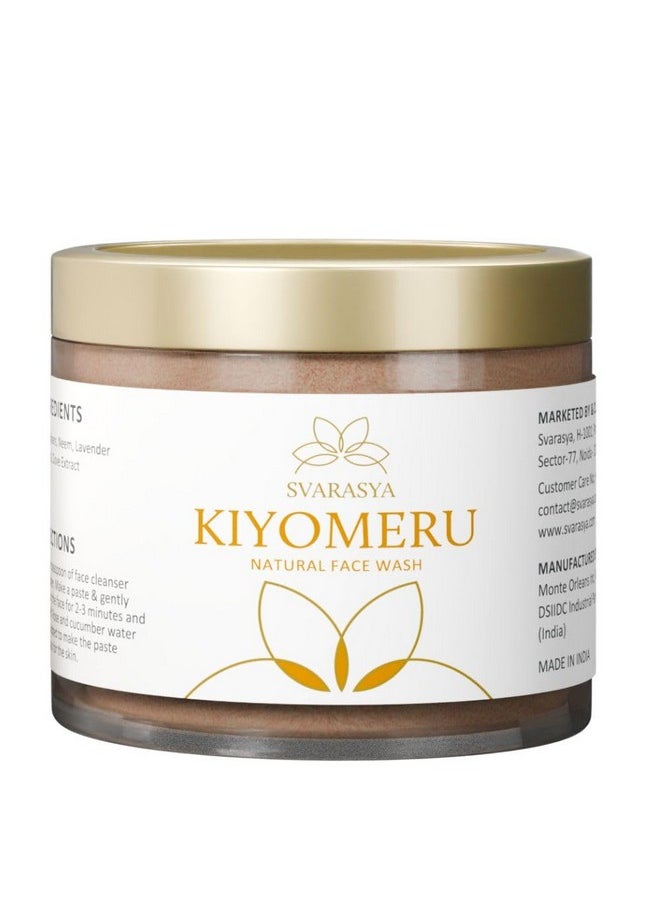 Kiyomeru Natural Face Wash For Sensitive Skin| The Ancient Natural Face Wash | Chemical Free Face Wash For Oily And Dry Skin| Face Wash For Men And Women| (Powder, 100 Grams)