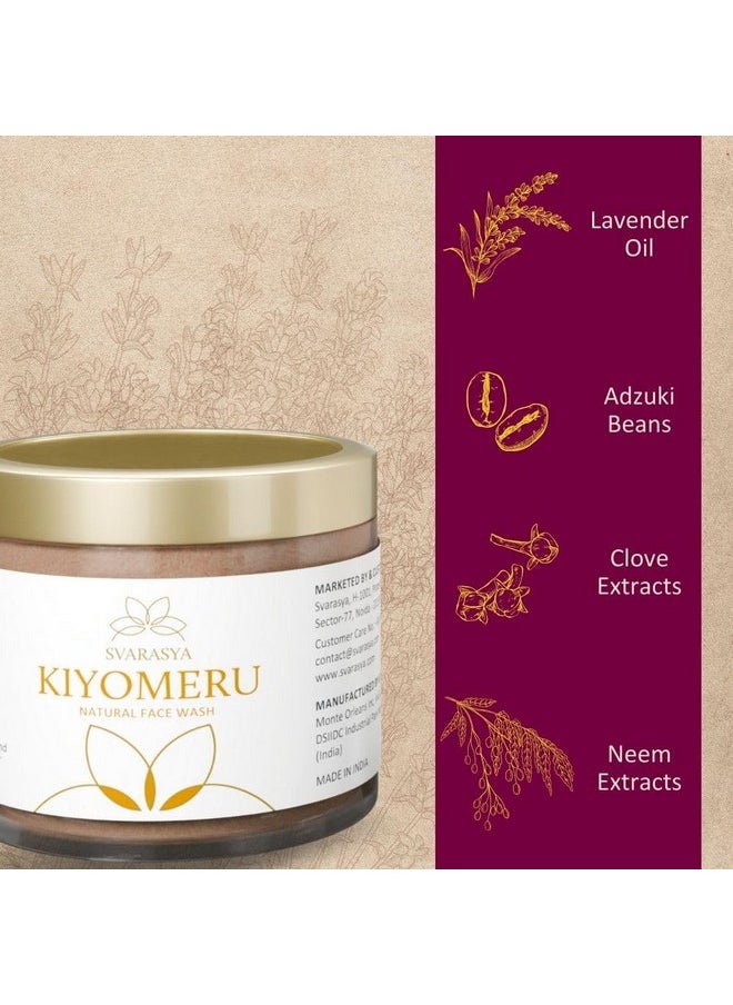 Kiyomeru Natural Face Wash For Sensitive Skin| The Ancient Natural Face Wash | Chemical Free Face Wash For Oily And Dry Skin| Face Wash For Men And Women| (Powder, 100 Grams)