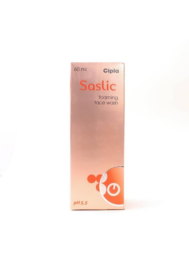 Saslic Foaming Face Wash | Ph 5.5 | Salicylic Acid | Acne Prone Skin | Oily Skin | 60Ml (Pack Of 1)