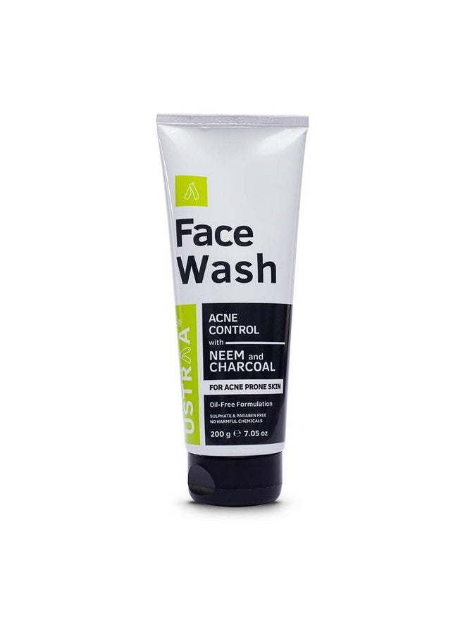 Face Wash Acne Control - With Neem & Charcoal Face Wash - 200G - Oil Control, Prevents Acne, Especially For Oily Skin, No Sulphate, No Paraben, No Harmful Chemicals.