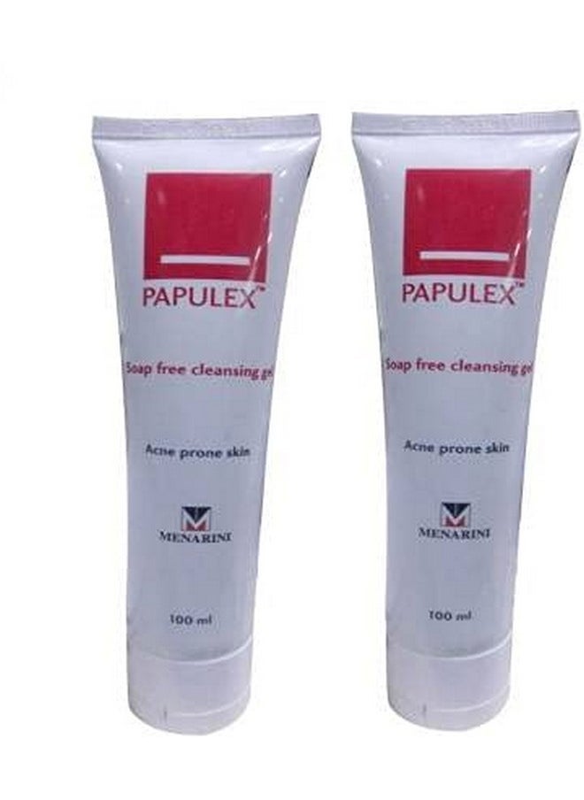 Papulex Soap Free Cleansing Gel 100 Ml (Pack Of 2),White