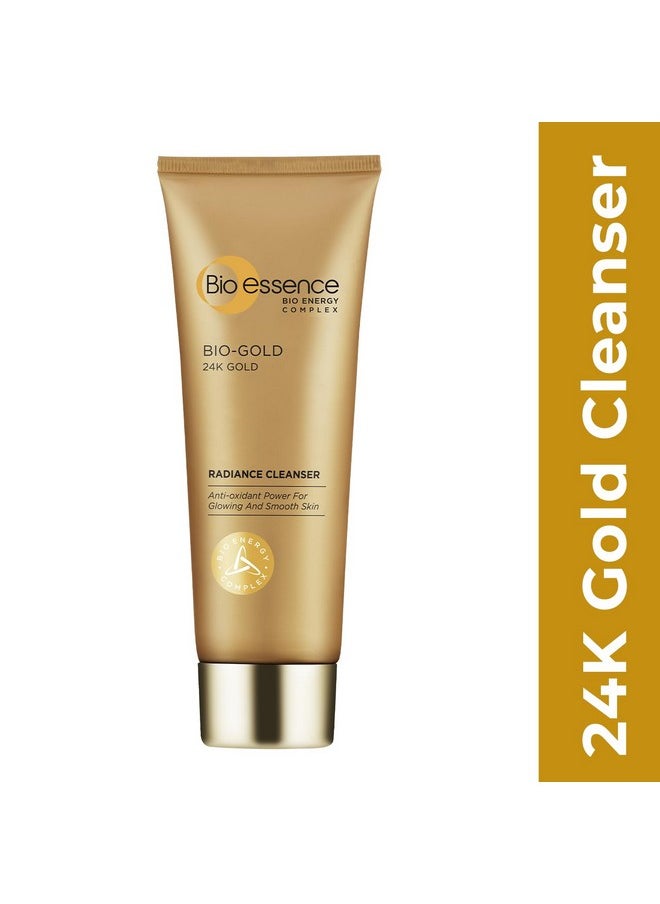 24K Gold Radiance Face Cleanser, Niacinamide Face Wash For Women, Collagen Amino Acid, Hydrating Face Cleanser For Glowing Skin, Ideal For All Skin Types, Antioxidant, Anti Ageing, 100G