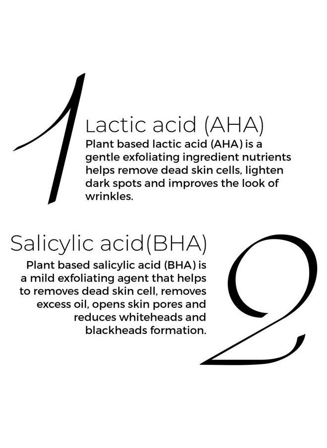 Salicylic & Lactic Acid Face Wash Useful For Clear, Acne Prone Skin, 100% Natural With Salicylic Acid, Lactic Acid And Zinc, Useful For Daily Use For All The Skin Types