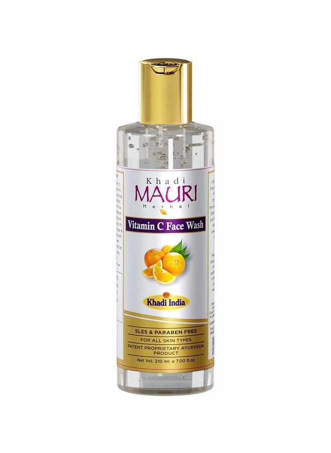 Mauri Herbal Vitamin C Face Wash With Powerful Cleanser, Brightens Complexion, Boosts Skin Tone, 210 Ml