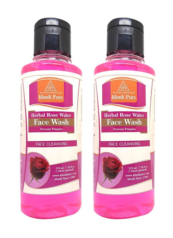 Herbal Rose Water Face Wash, 210 Ml (Pack Of 2)