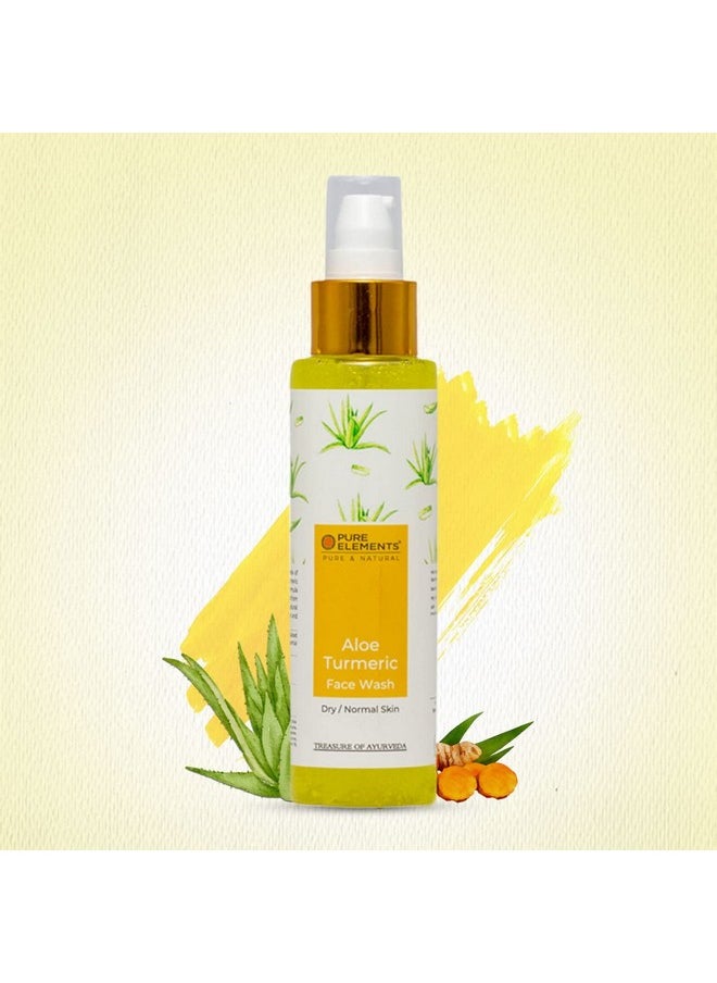 Aloe Turmeric Face Wash For Dry & Normal Skin With Turmeric 100 Ml - Sls & Paraben Free