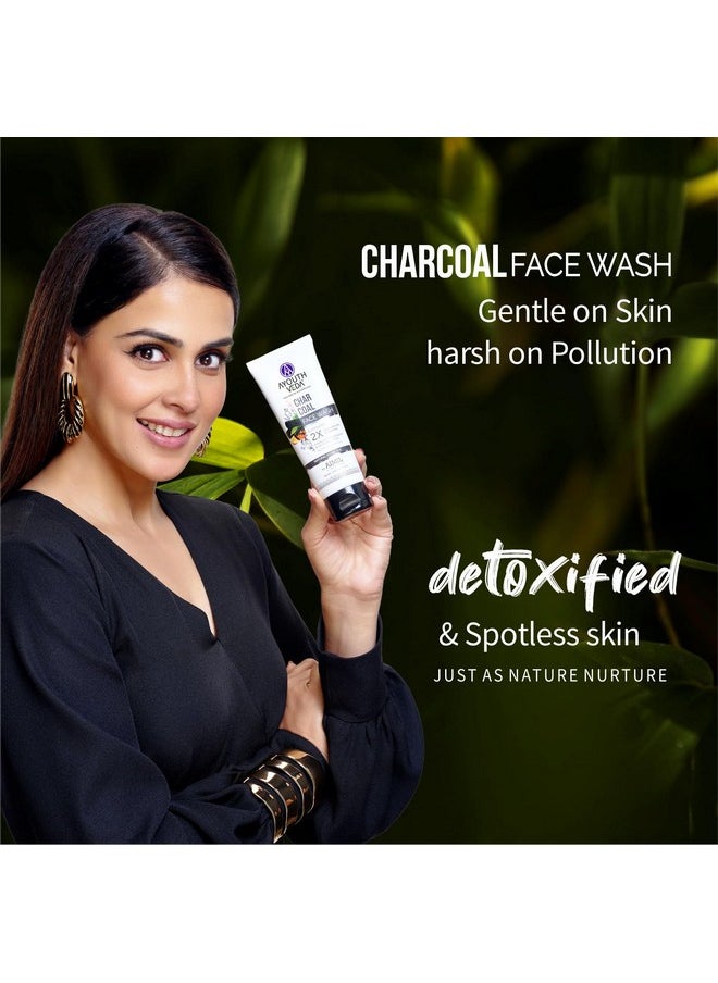 Activated Charcoal 100 Ml Face Wash For Women And Men | Deep Cleansing Anti Pollution Face Wash (Pack Of 3)